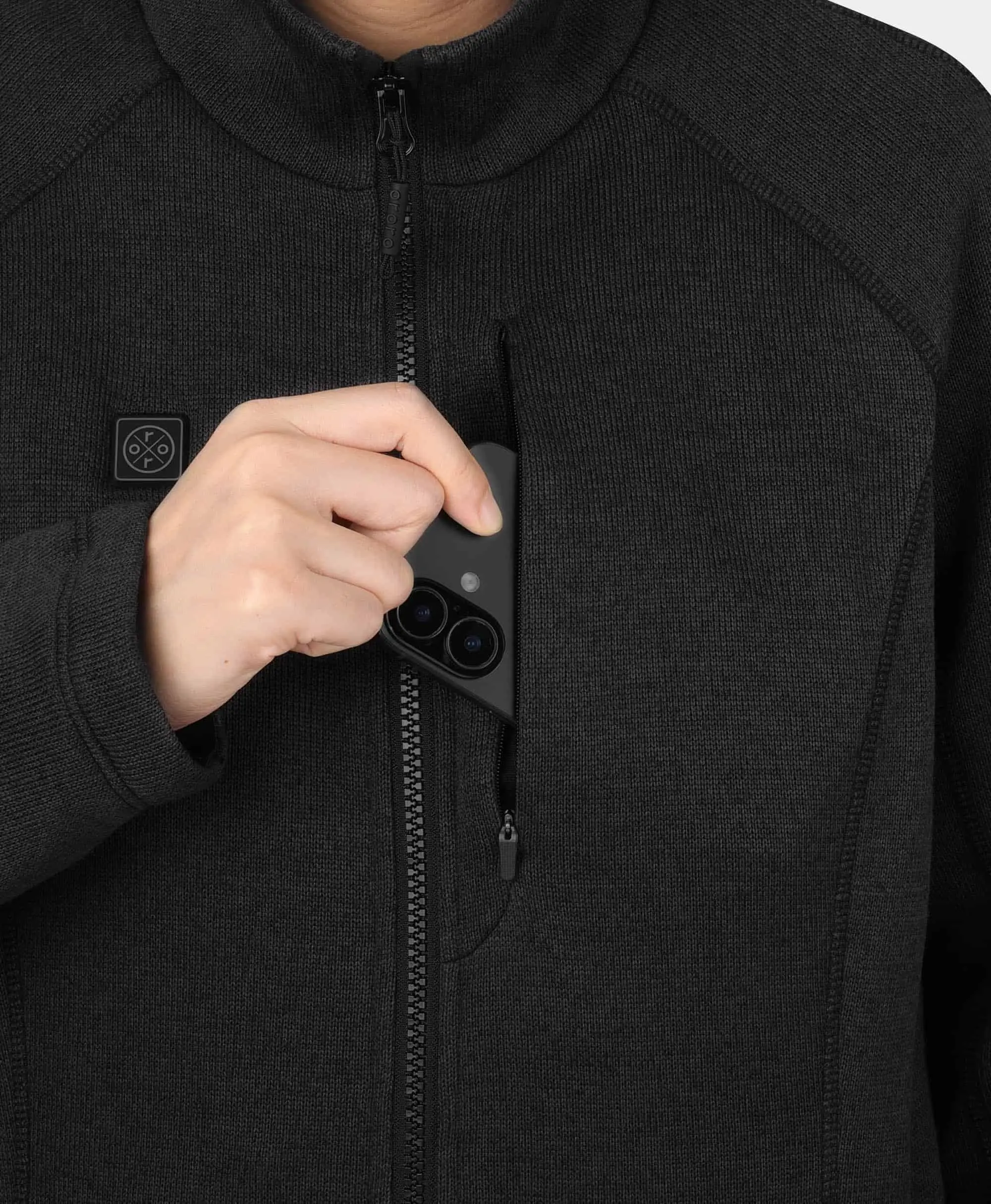 Augusta Tournament Women's 4-Zone Heated Sweater Fleece Jacket - Image 21