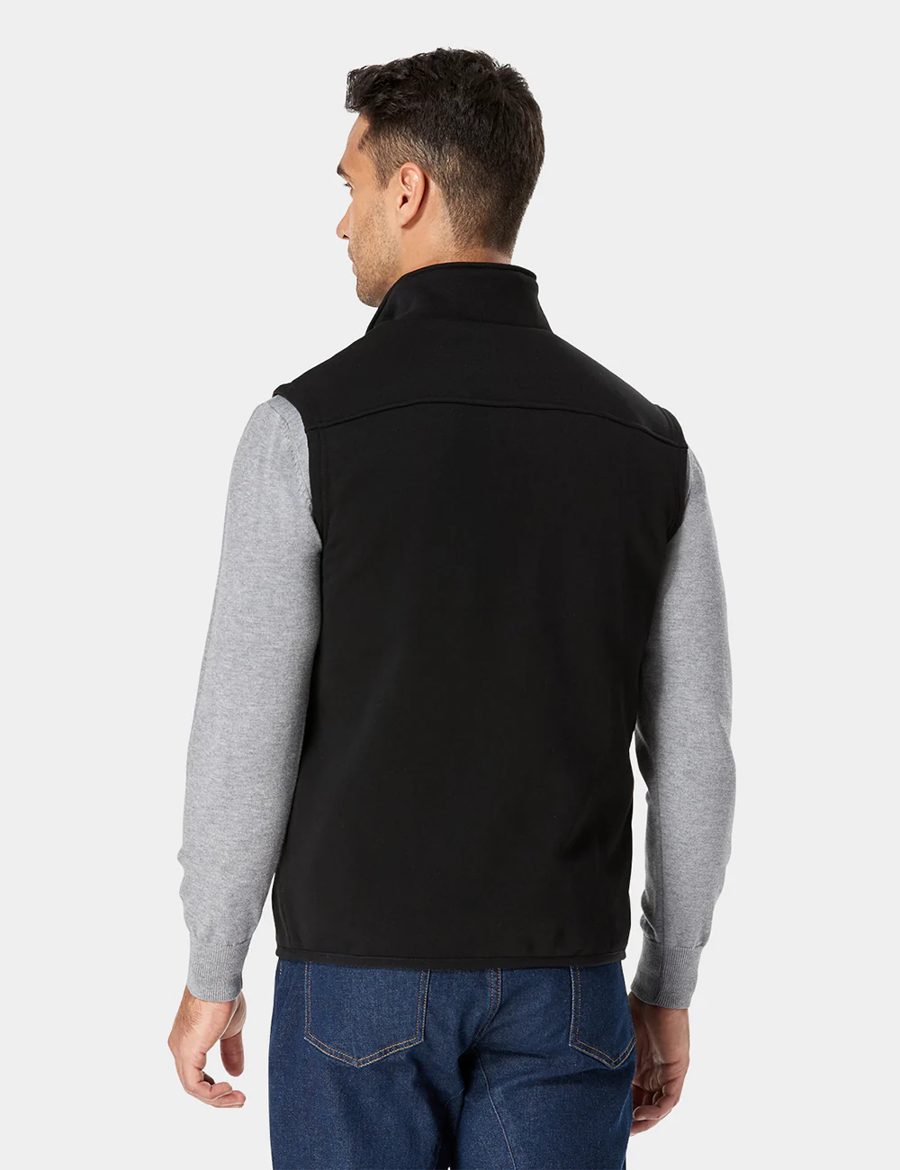 Men's Heated Fleece Vest - Black (Final Sale) - Image 4