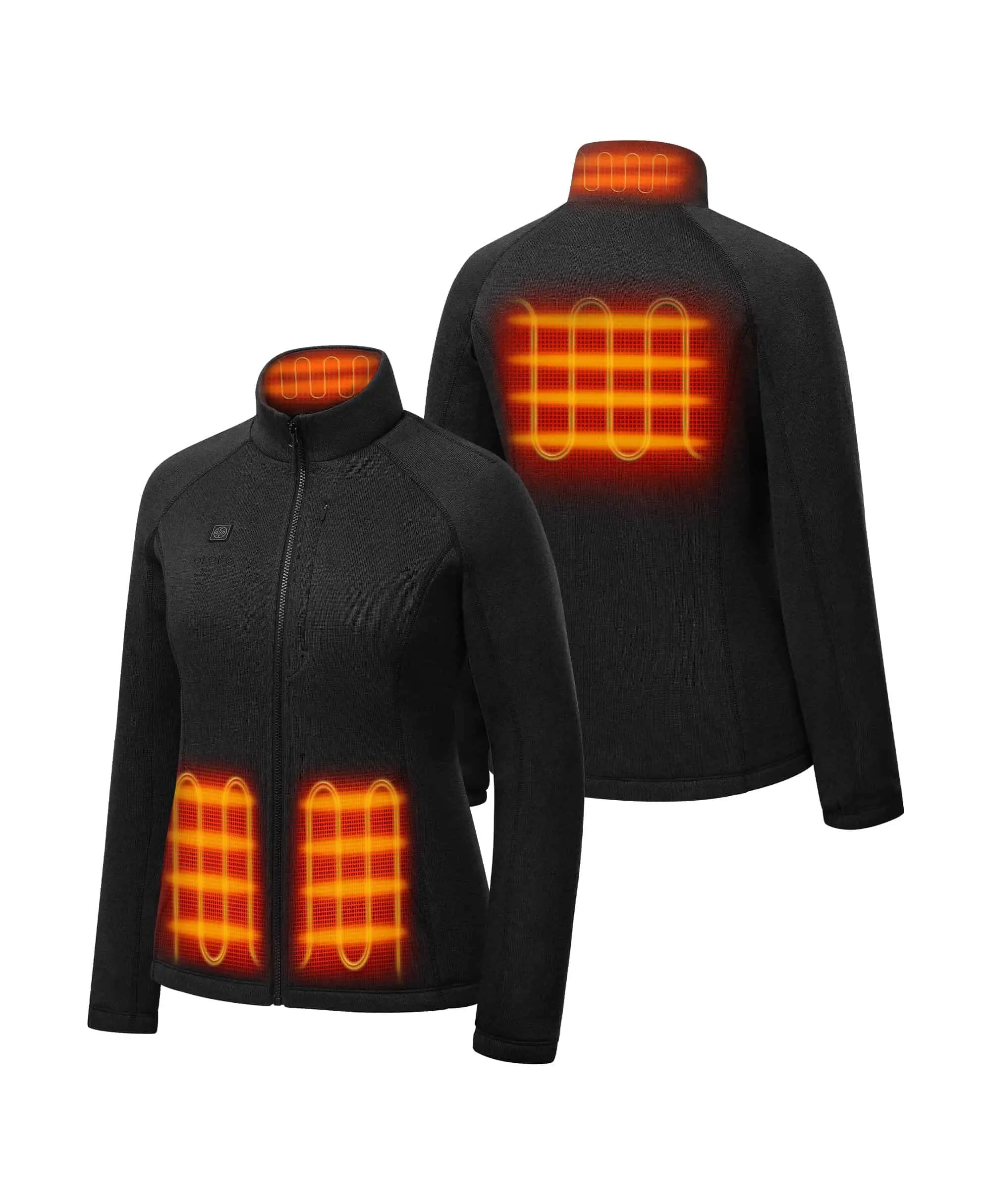 Augusta Tournament Women's 4-Zone Heated Sweater Fleece Jacket - Image 15