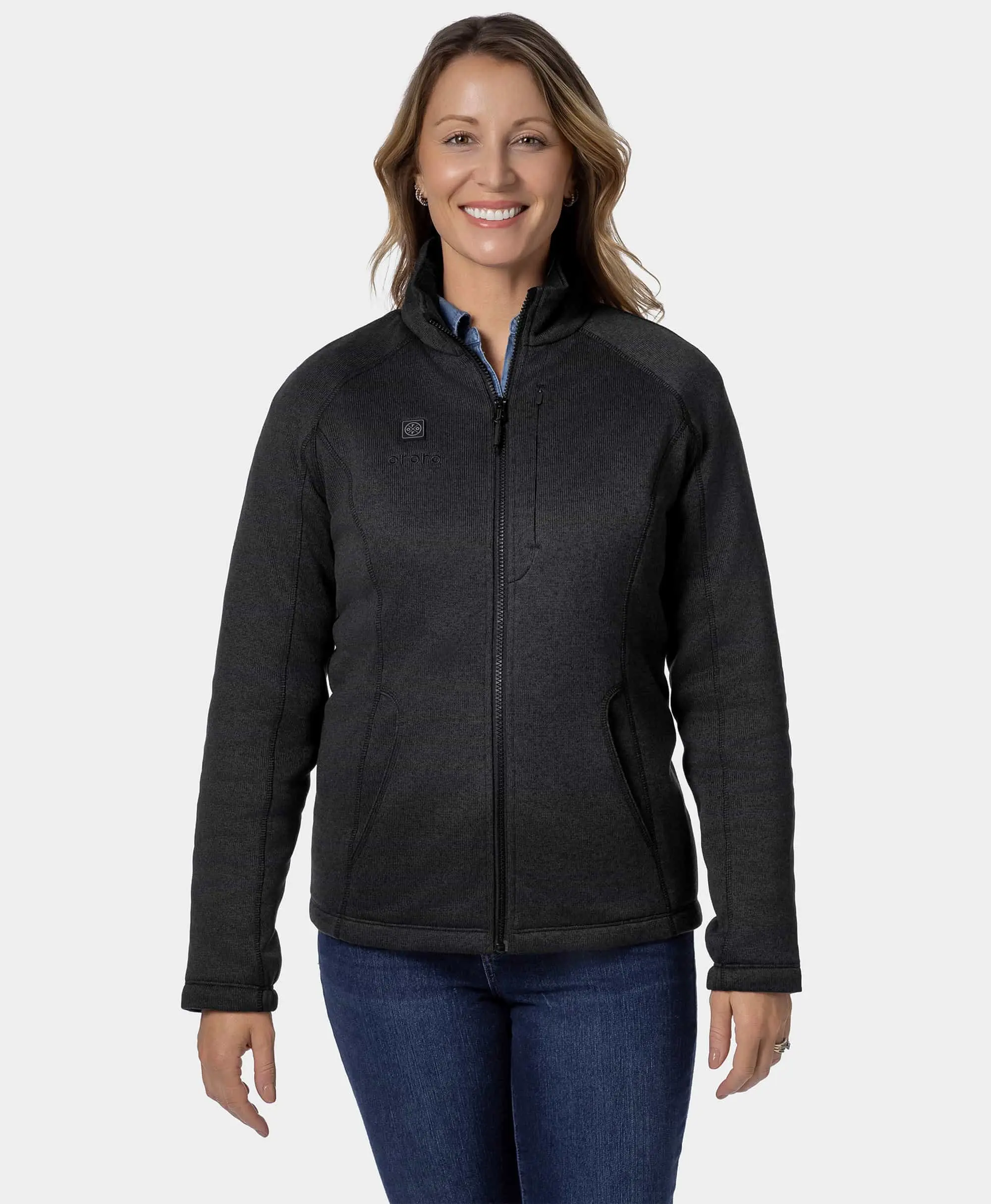 Augusta Tournament Women's 4-Zone Heated Sweater Fleece Jacket - Image 14