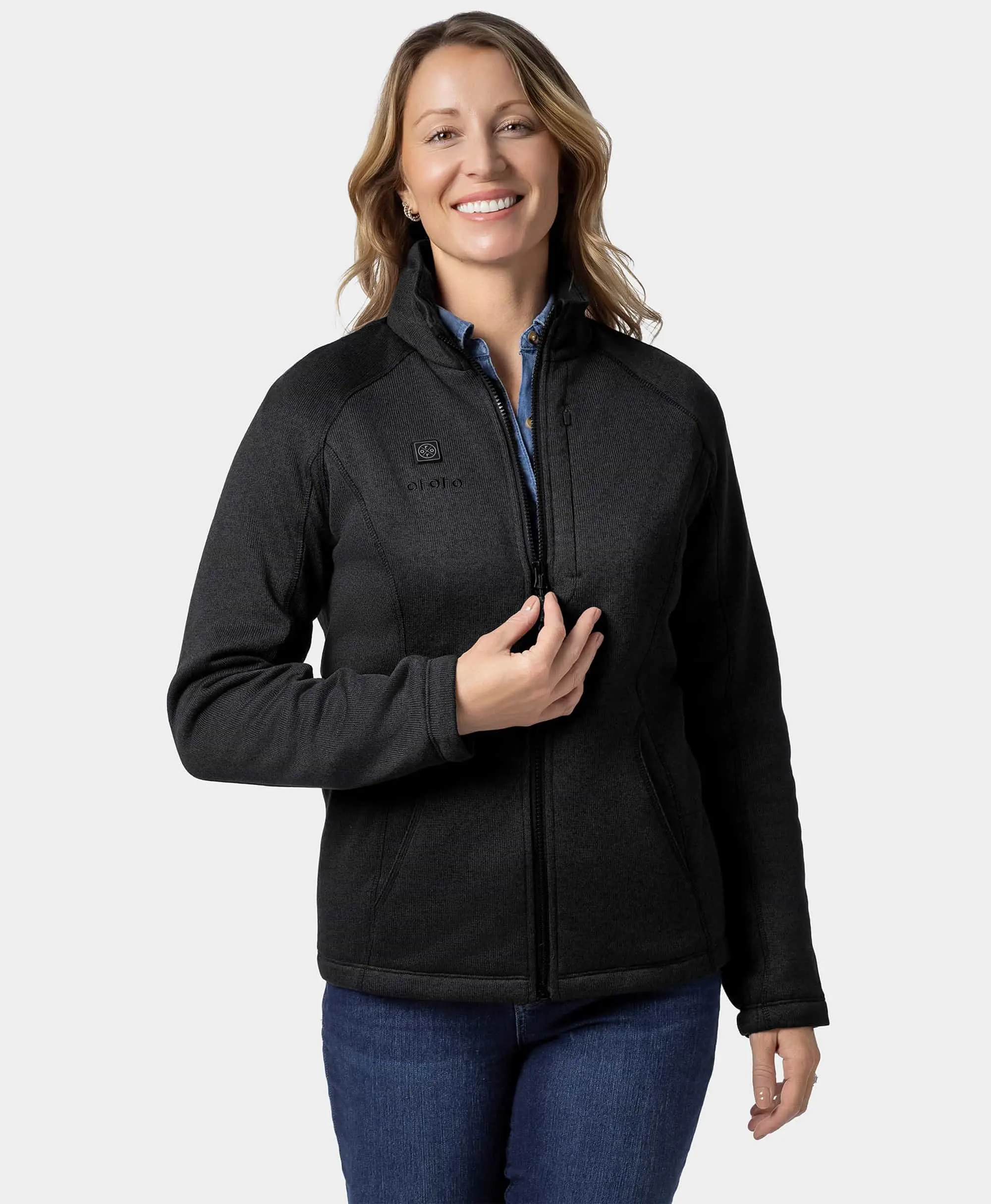 Augusta Tournament Women's 4-Zone Heated Sweater Fleece Jacket - Image 16