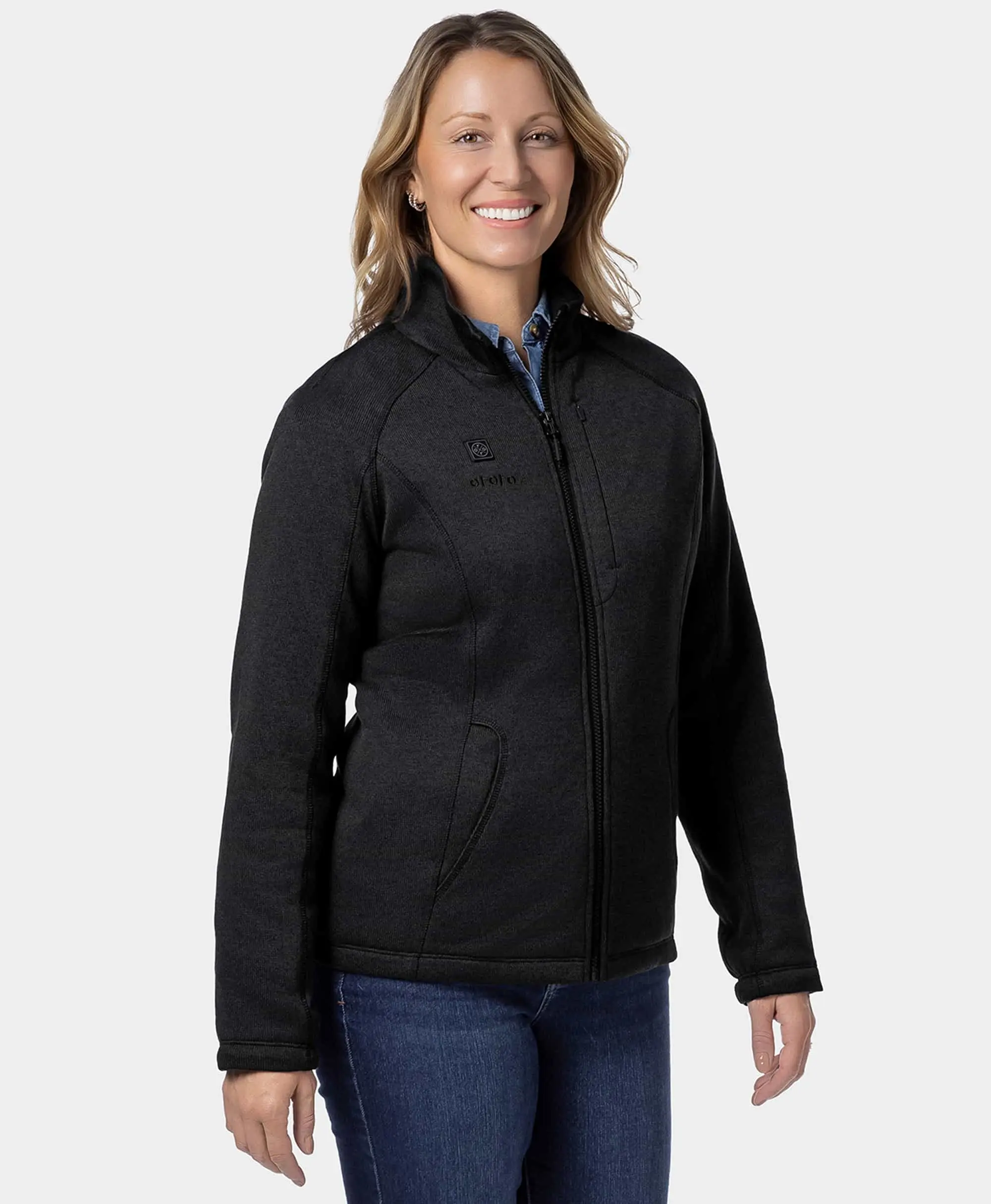 Augusta Tournament Women's 4-Zone Heated Sweater Fleece Jacket - Image 17