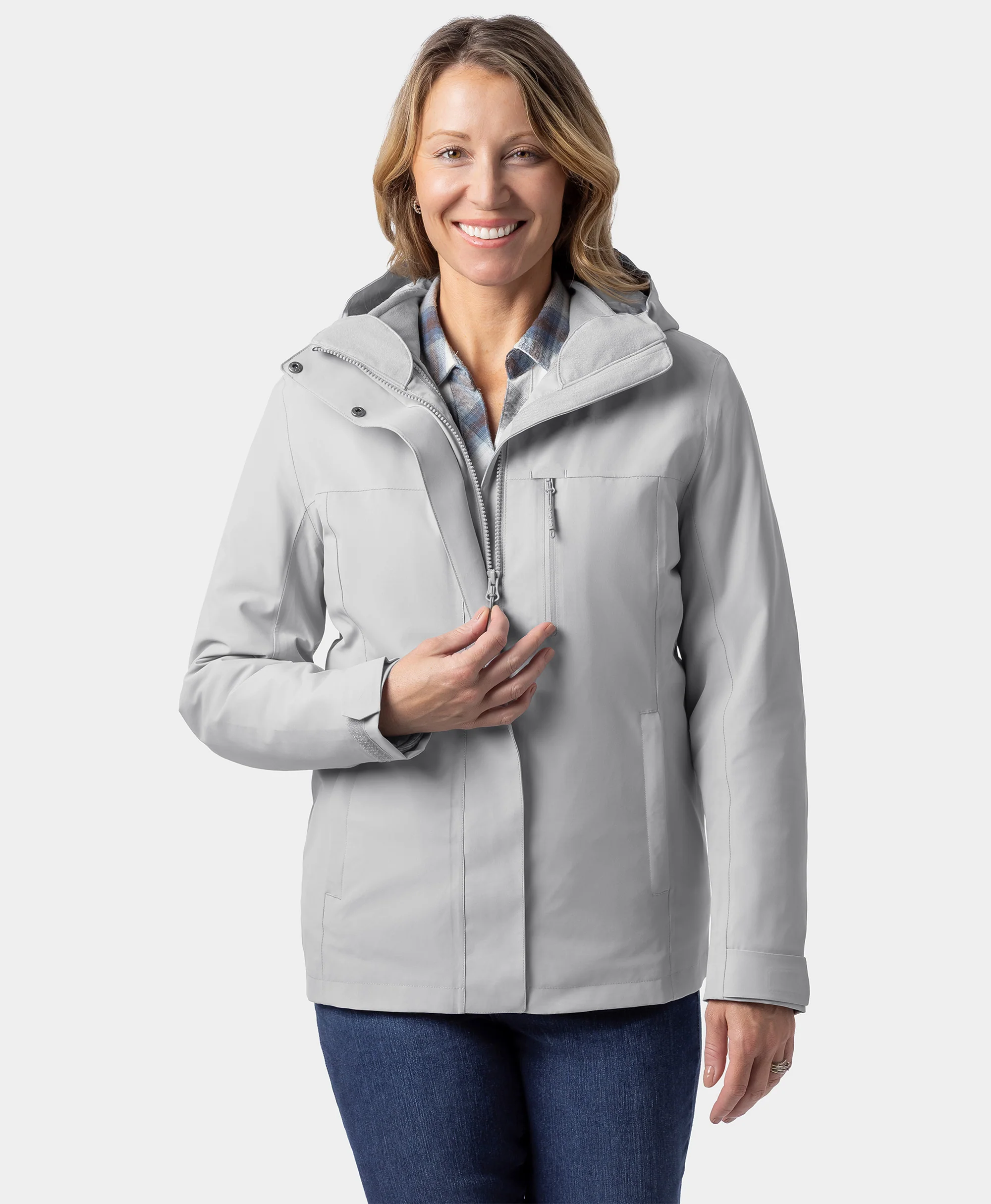 River Ridge Women's 3-in-1 Heated Jacket with Fleece Liner - Image 41