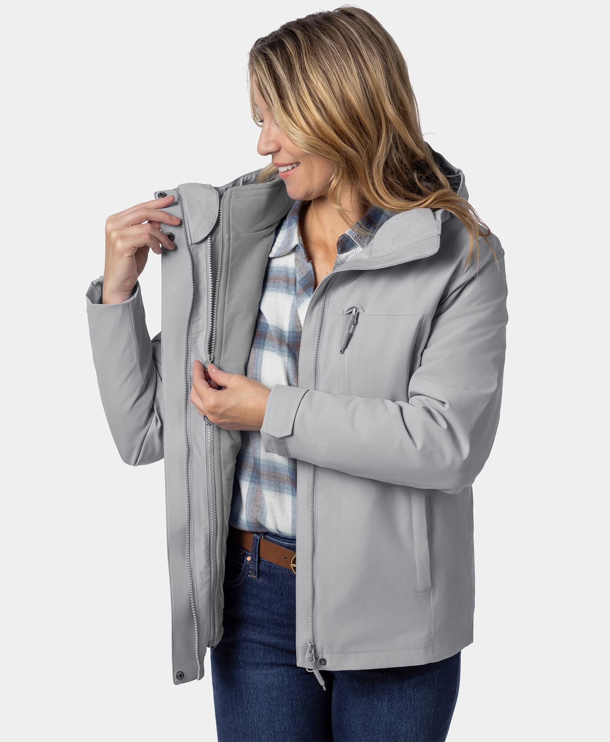 River Ridge Women's 3-in-1 Heated Jacket with Fleece Liner - Image 43