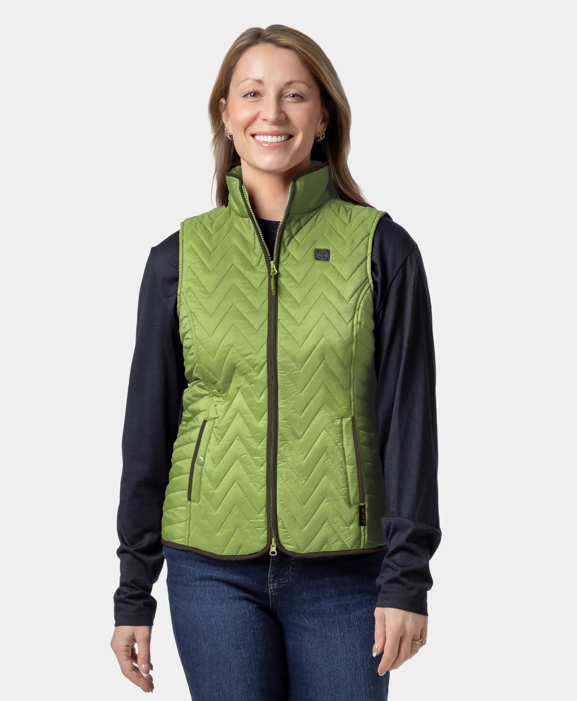 Women's Heated Chevron Quilted Vest - Image 20
