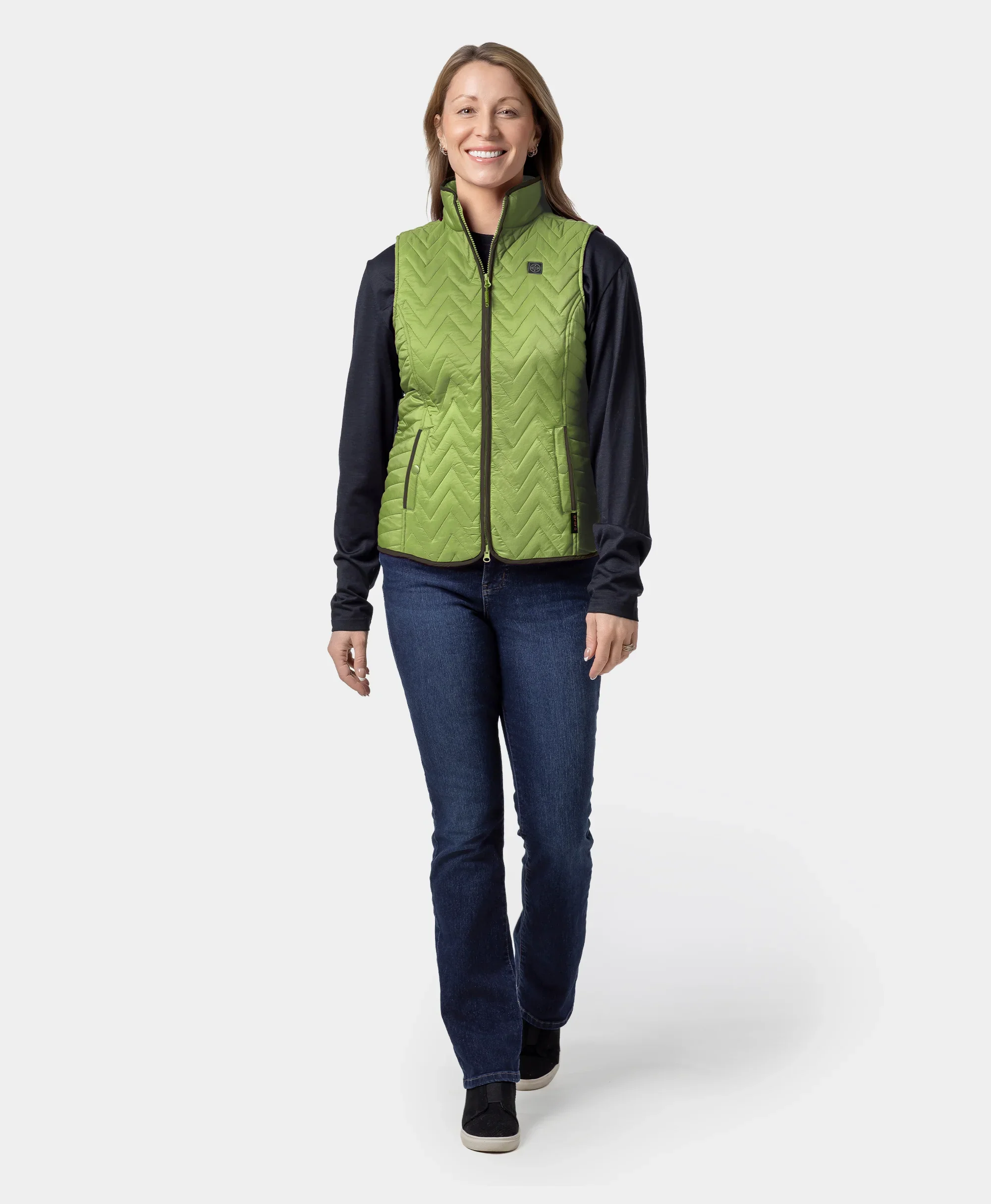 Women's Heated Chevron Quilted Vest - Image 23