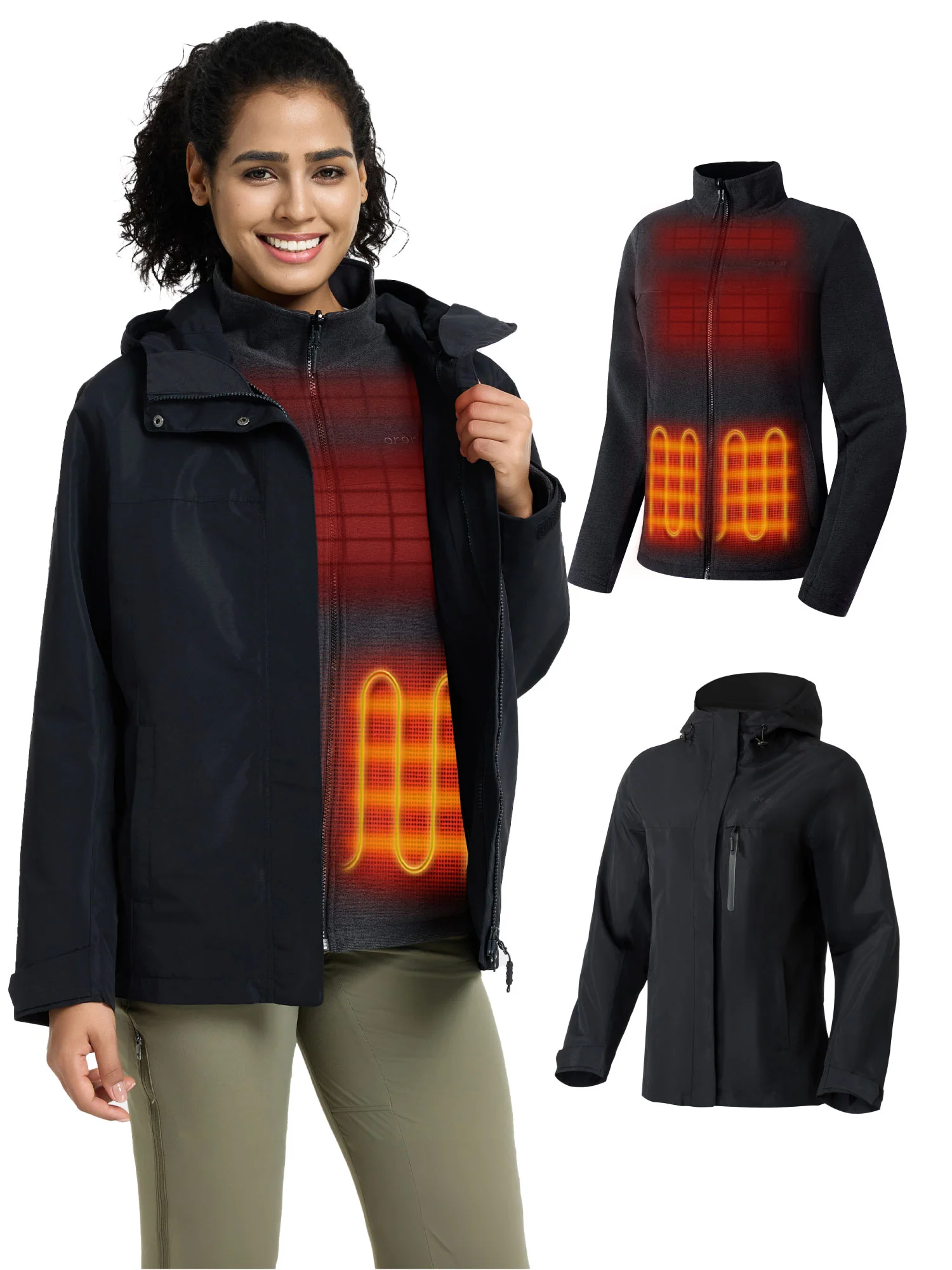 River Ridge Women's 3-in-1 Heated Jacket with Fleece Liner - Image 5