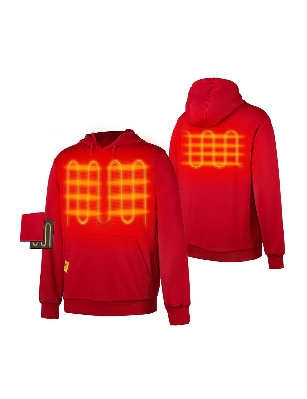 Unisex Heated Pullover Hoodie with Heating on Chests (Final Sale) - Image 10