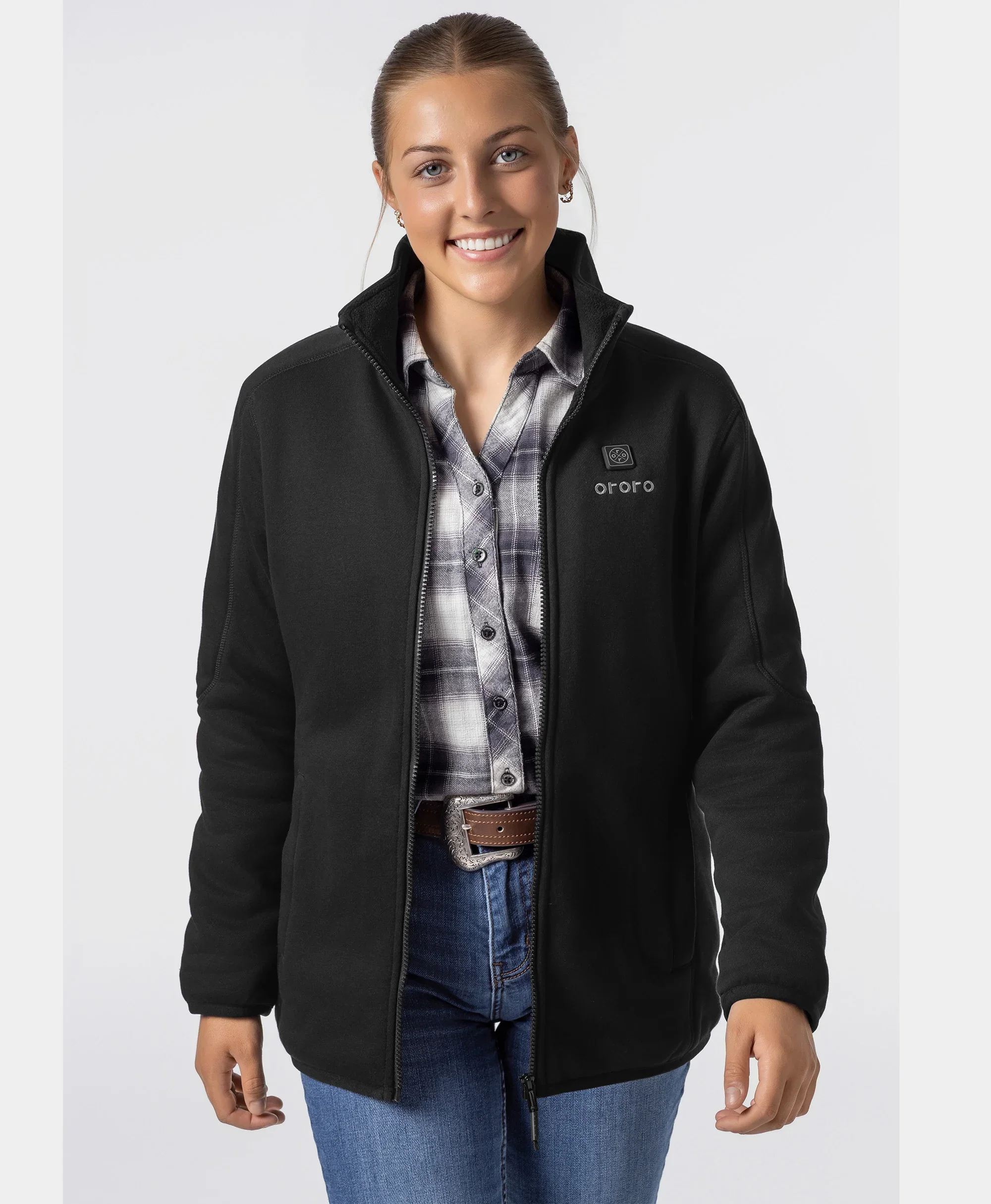Women's Heated Full-Zip Fleece Jacket - Image 4
