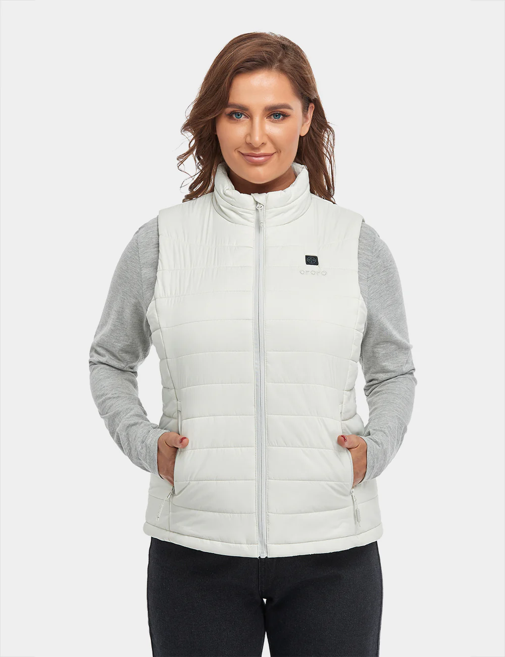 Women's Classic Heated Vest - Off-White - Image 7