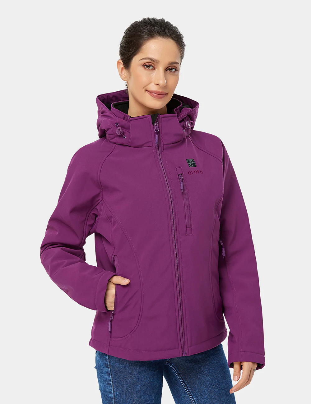 Women's Classic Heated Jacket - Purple (Final Sale) - Image 5