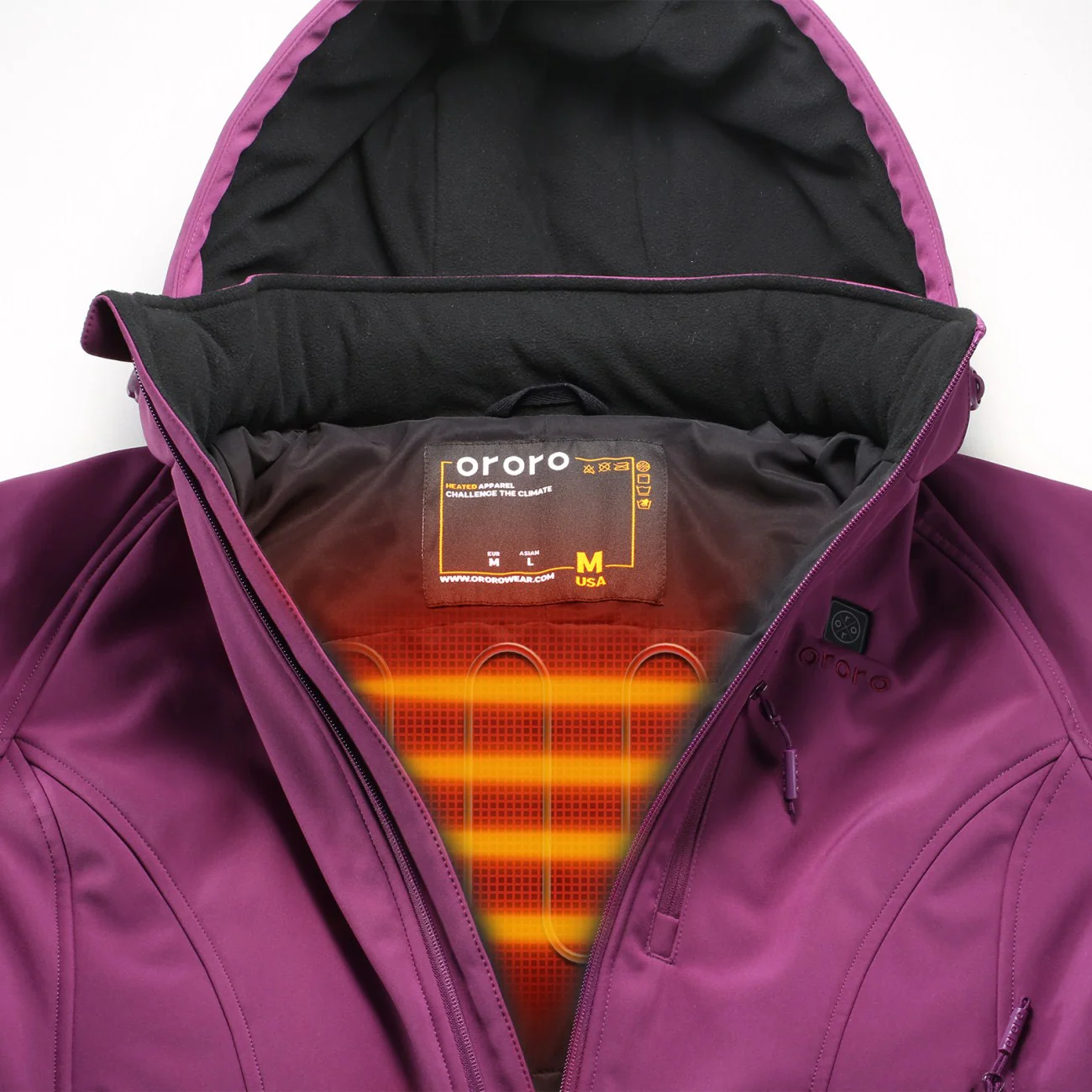 Women's Classic Heated Jacket - Purple (Final Sale) - Image 8